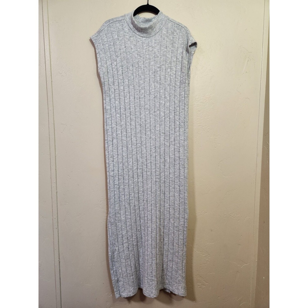 Anthropologie Saturday Sunday Elizabeth Ribbed Maxi Dress Womens Size M Gray